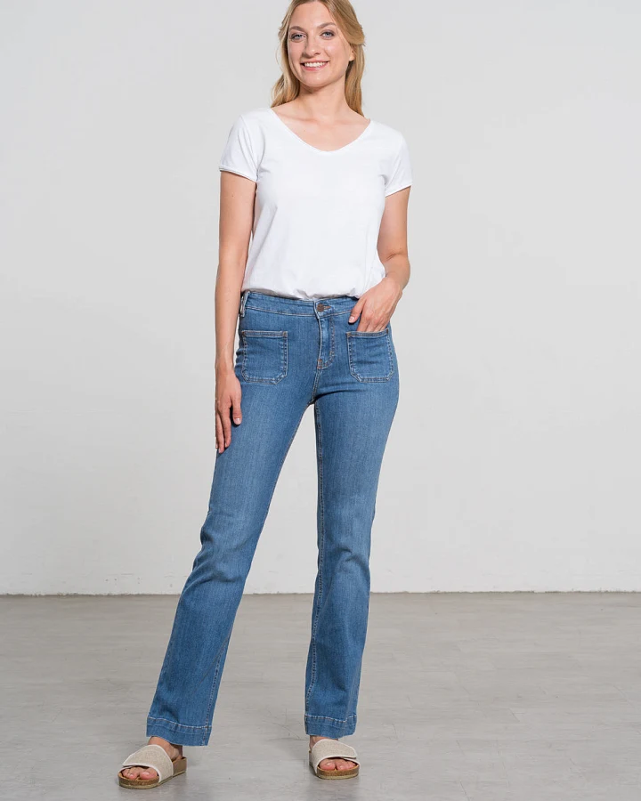 Feuervogl Damen vegan Jeans Bente Fashion Blau