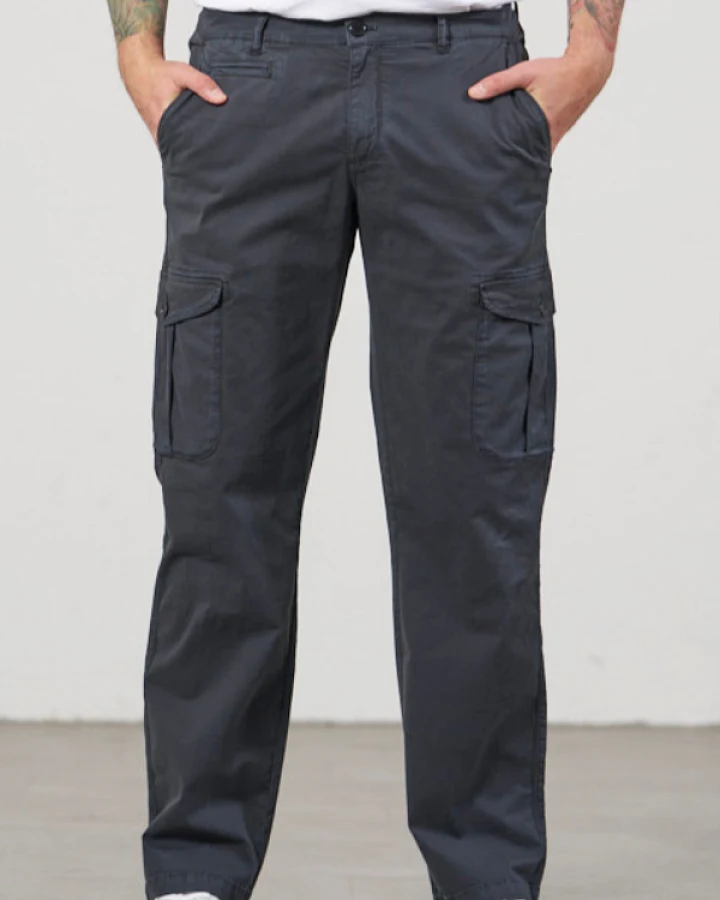 Feuervogl Herren vegan Cargohose Mikko Holzkohle