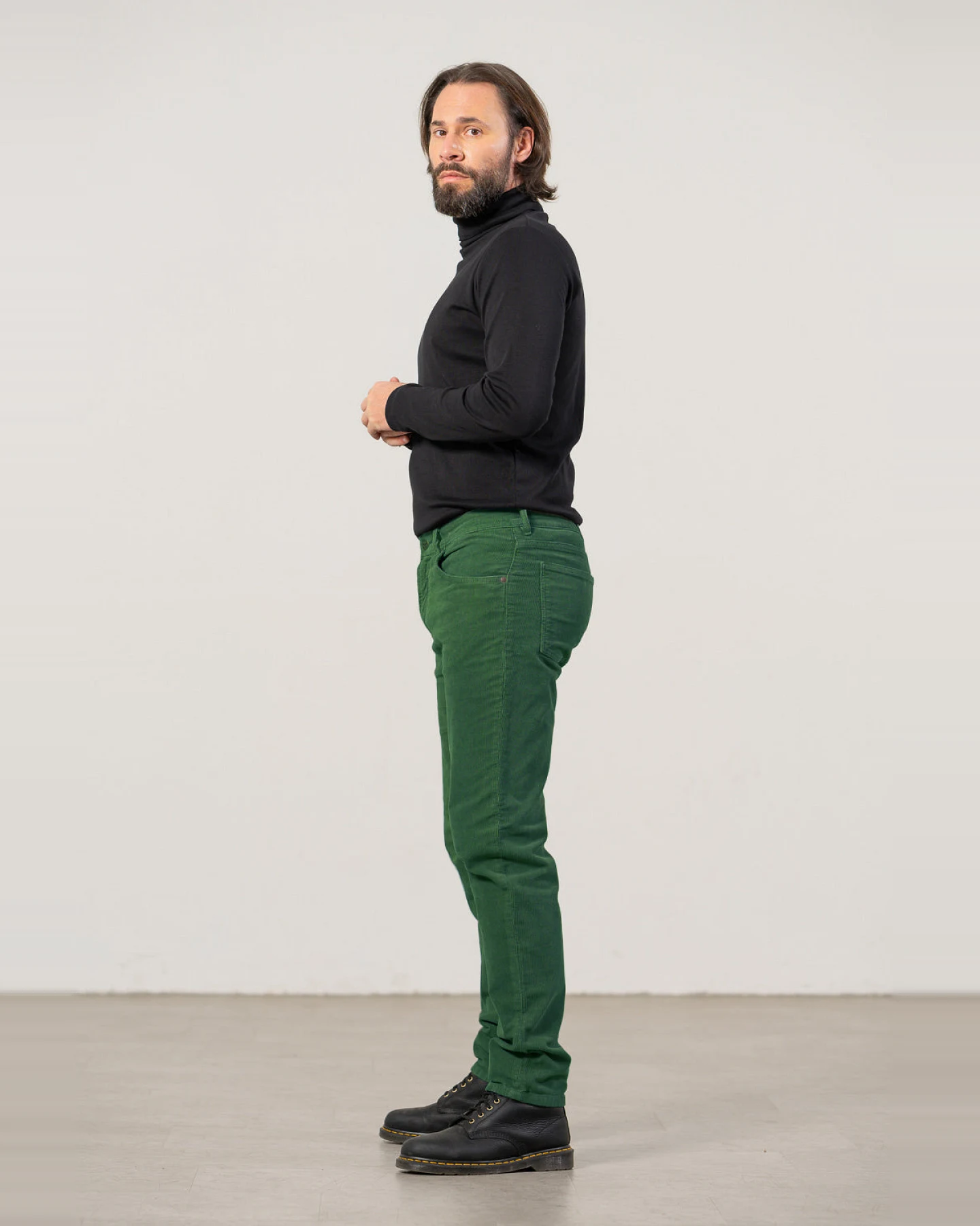 Feuervogl Herren vegan Hose Corduroy Finn Eden Grün – Ansicht 2
