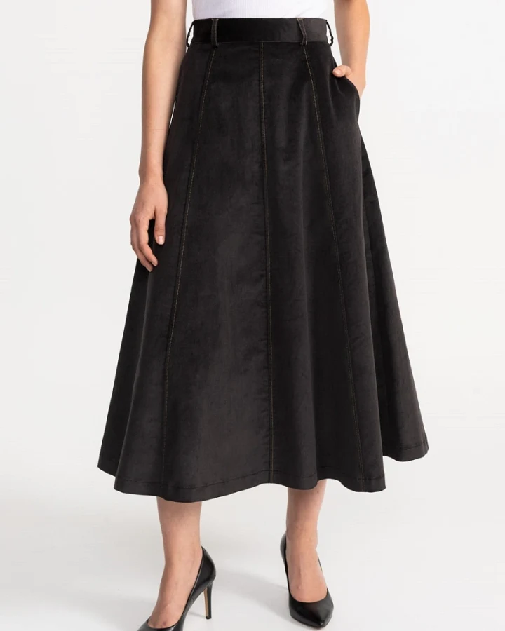 De IONESCU Damen vegan Rock Dorna Corduroy Anthrazit Grau