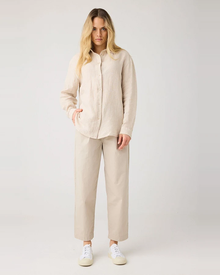 Hose Poplin Pleat Beige