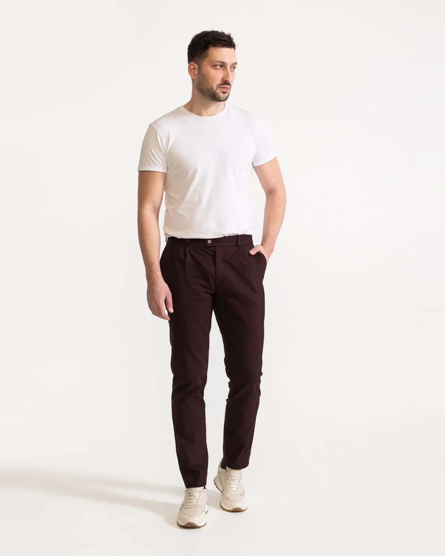 De IONESCU Herren vegan Hose Chesler Whiskey Brown – Ansicht 2