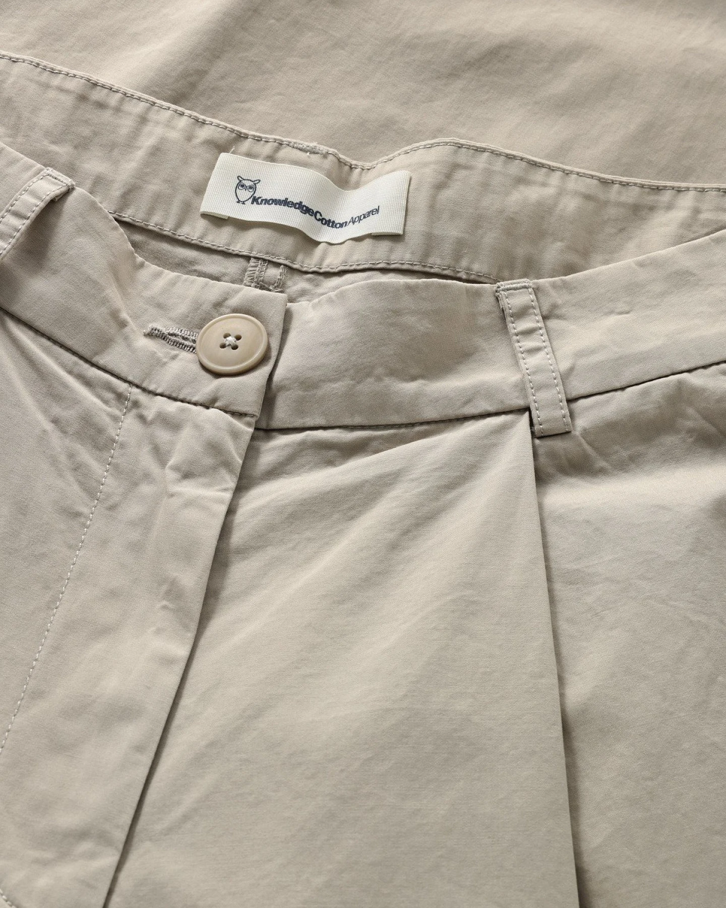 Hose Poplin Pleat Beige – Ansicht 3