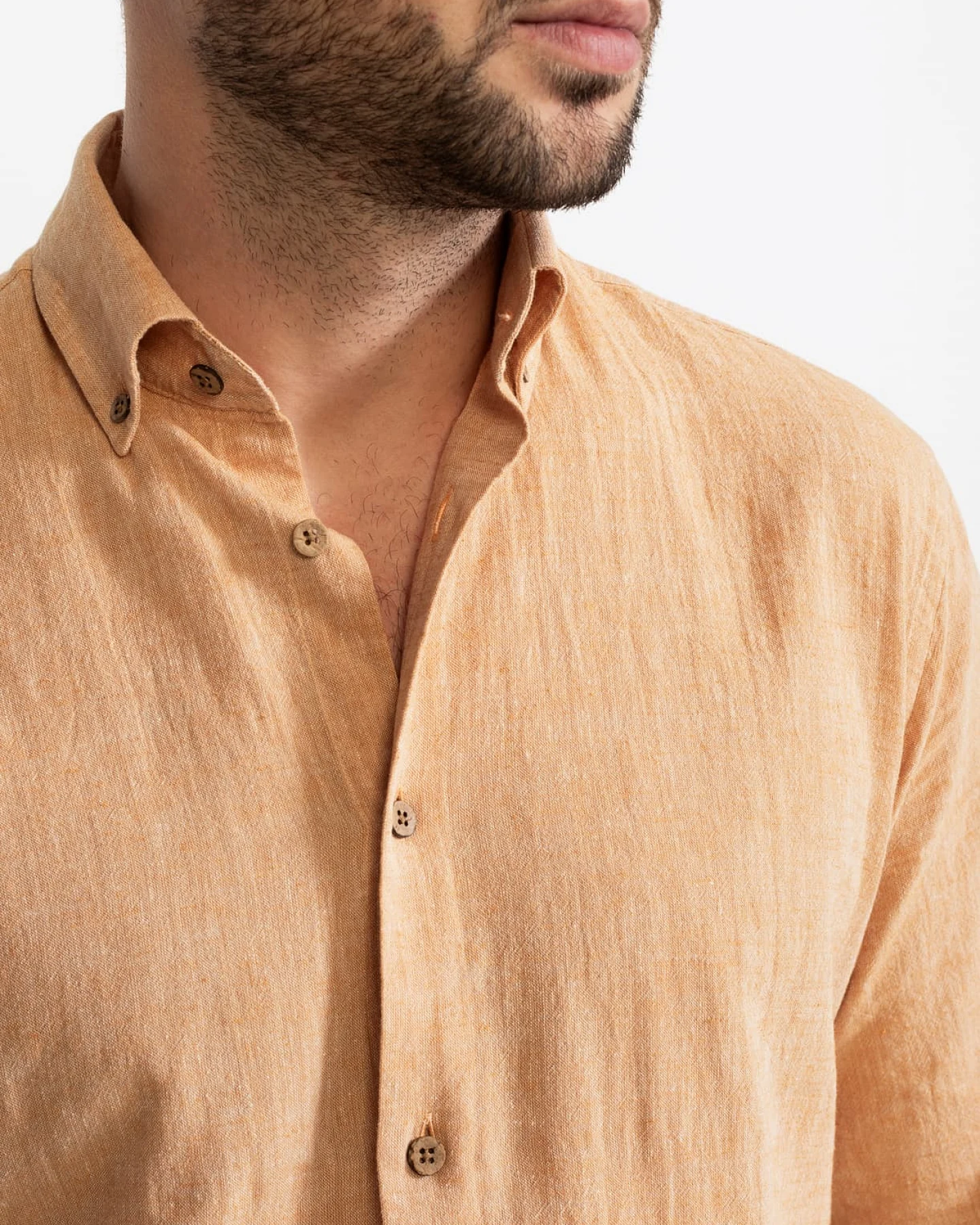 De IONESCU Herren vegan Shirt Godeanu Pfirsich – Ansicht 2