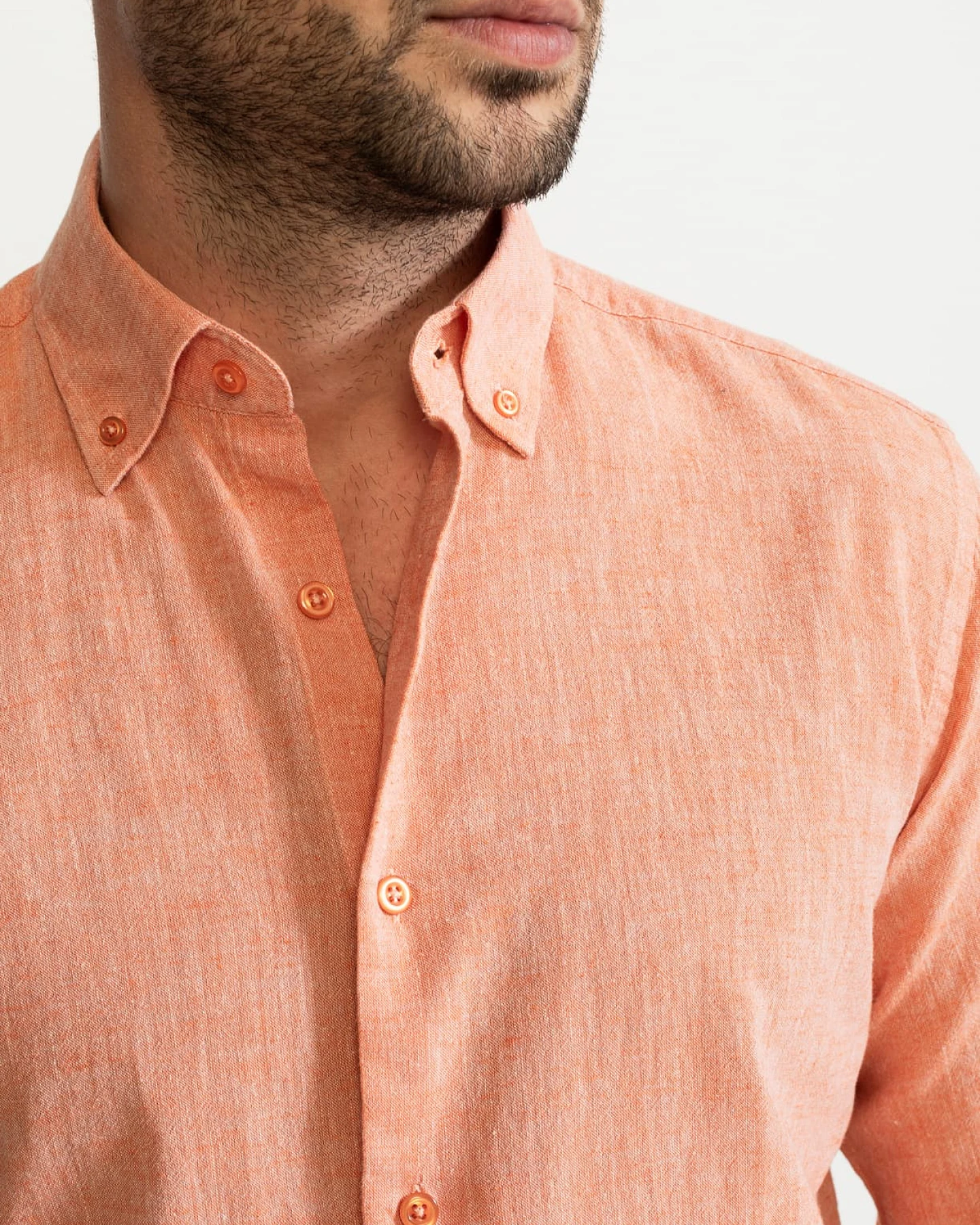 De IONESCU Herren vegan Hemd Godeanu Orange – Ansicht 2