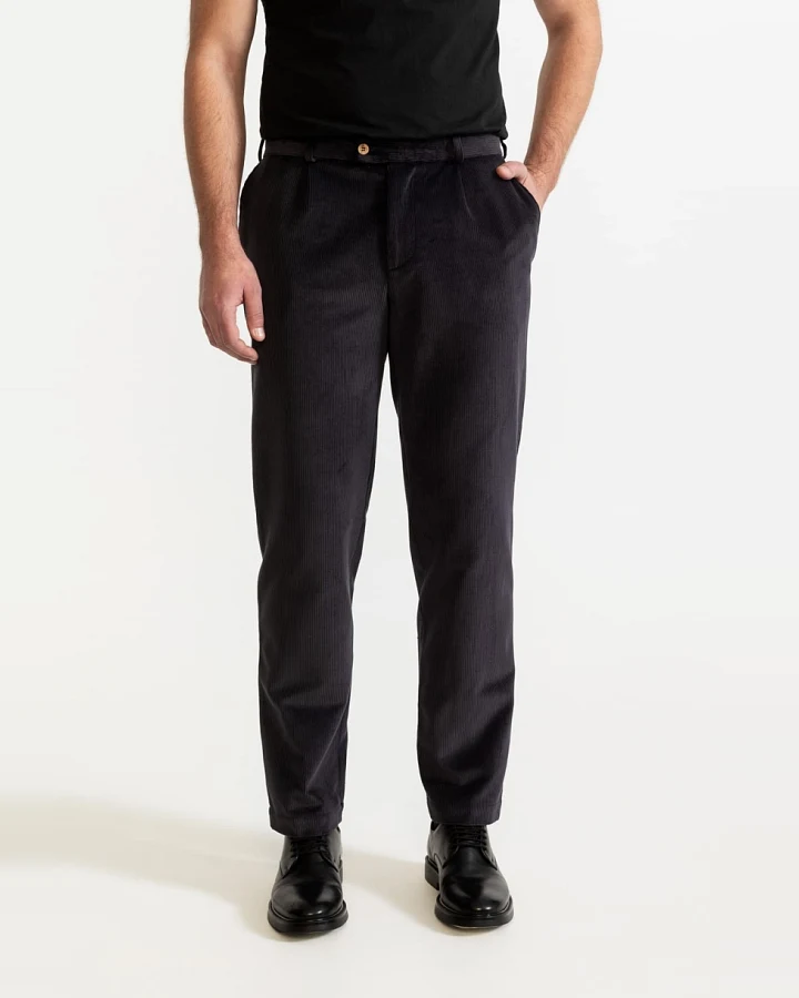 De IONESCU Herren vegan Hose Dacian Corduroy Grau