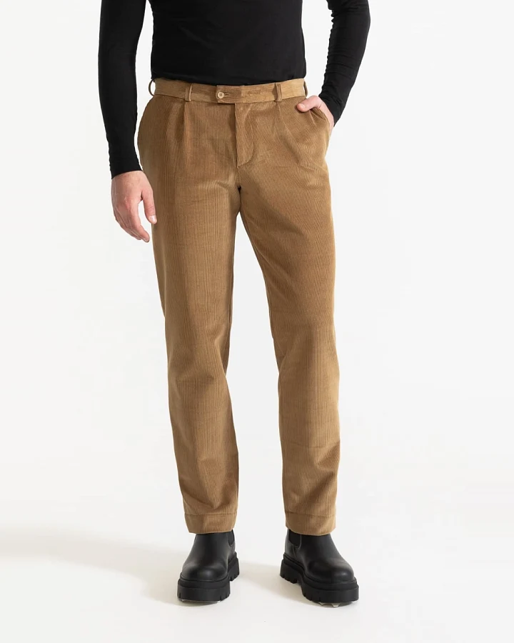 De IONESCU Herren vegan Hose Dacian Corduroy Champagne