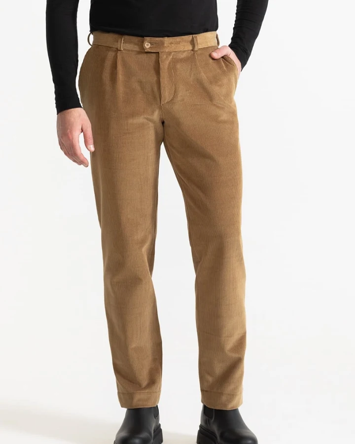 De IONESCU Herren vegan Hose Dacian Corduroy Champagne