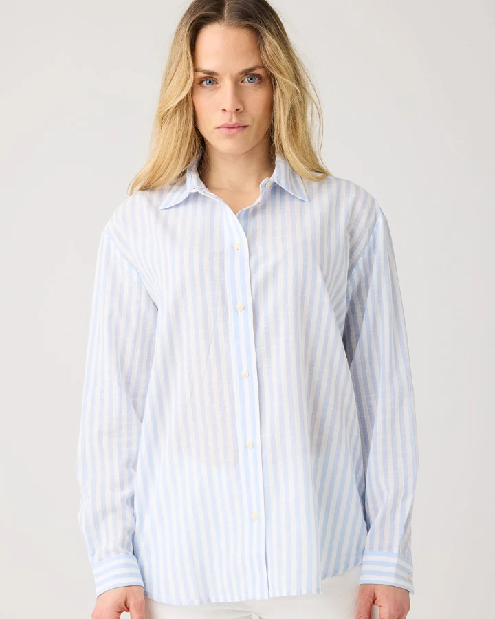 Bluse Loose Stripe Blau