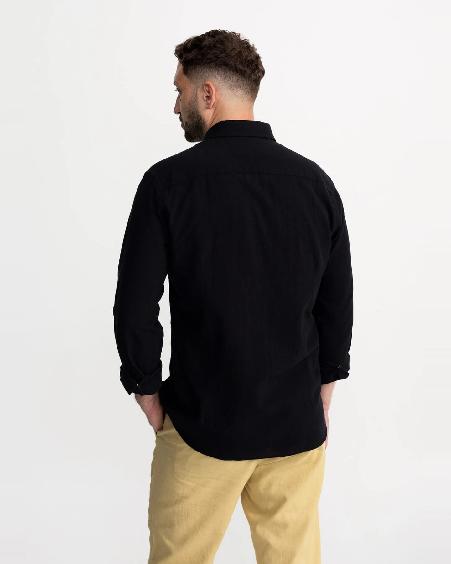 De IONESCU Herren vegan Shirt Godeanu Schwarz – Ansicht 2