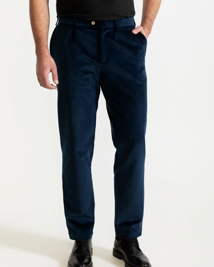 De IONESCU Herren vegan Hose Dacian Corduroy Königsblau