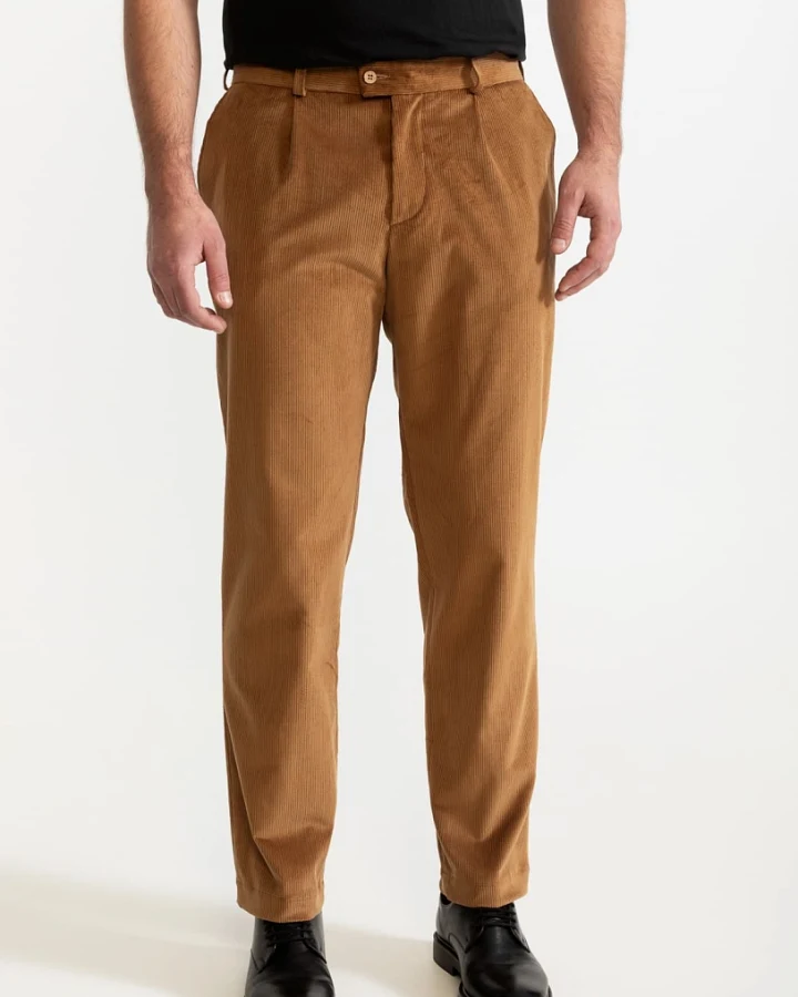 De IONESCU Herren vegan Hose Dacian Corduroy Copper