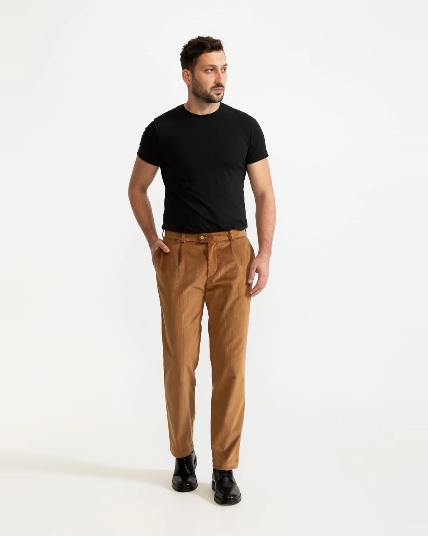 De IONESCU Herren vegan Hose Dacian Corduroy Copper – Ansicht 2