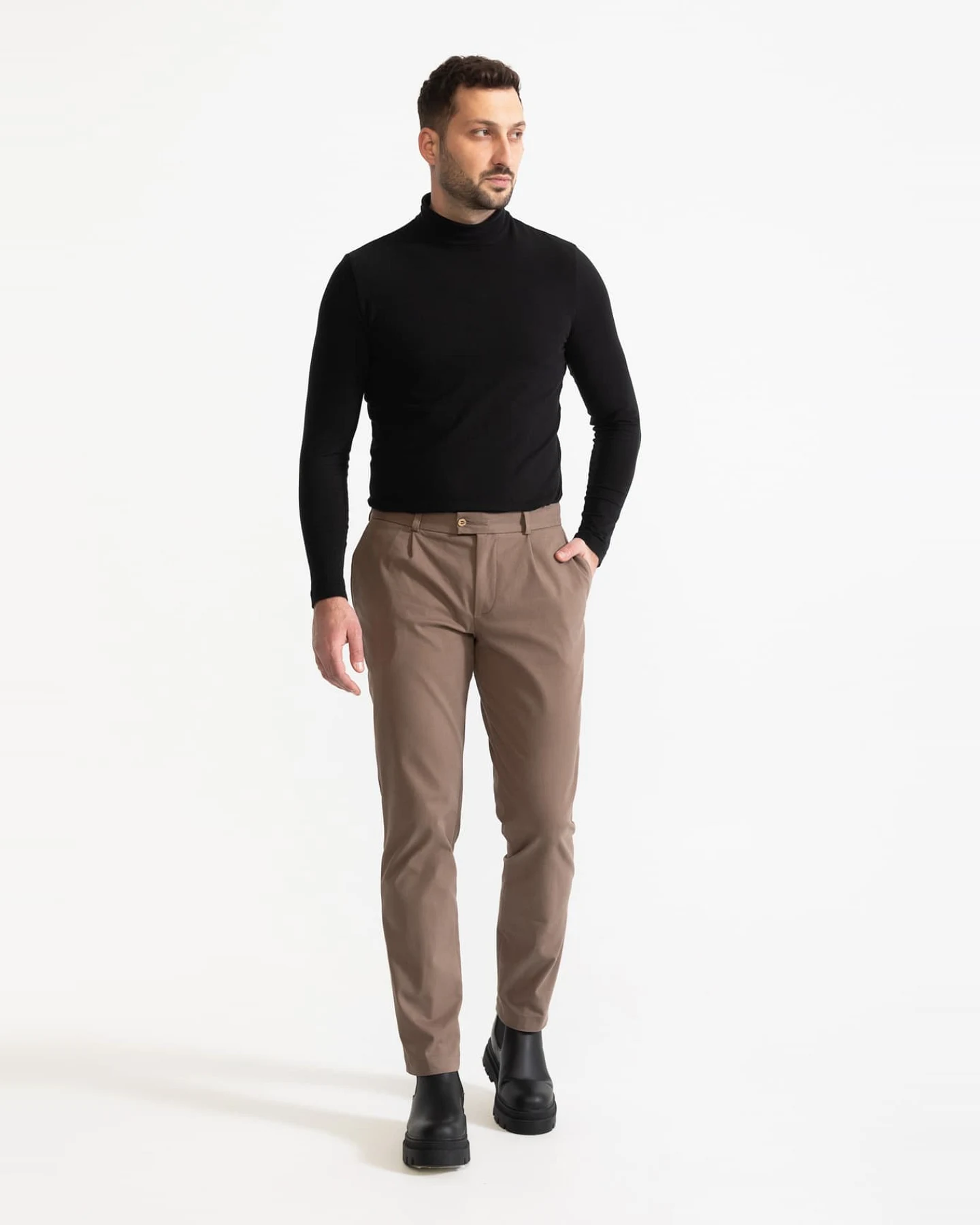 De IONESCU Herren vegan Hose Chesler Beige – Ansicht 2