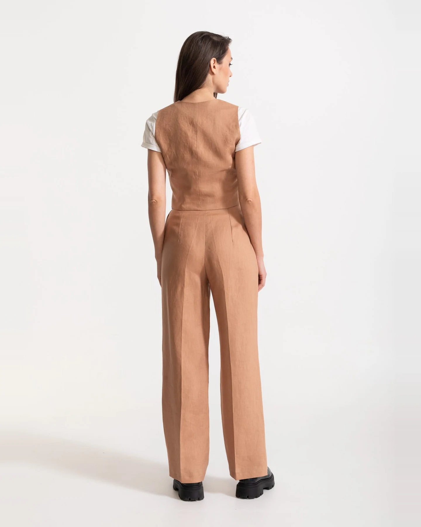 De IONESCU Damen vegan Set Figa Leinen Cappuccino – Ansicht 2