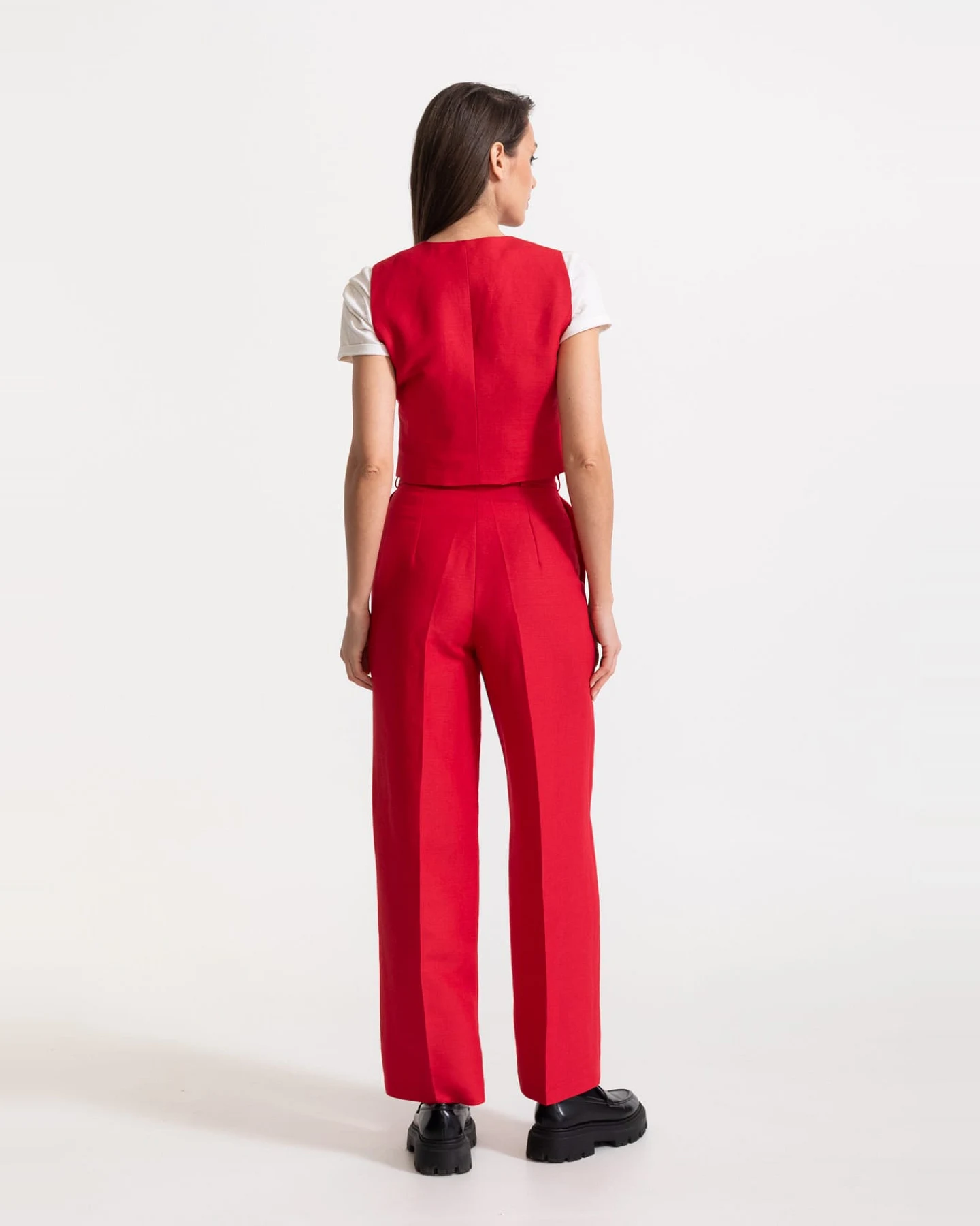 De IONESCU Damen vegan Set Figa Leinen Rot – Ansicht 2