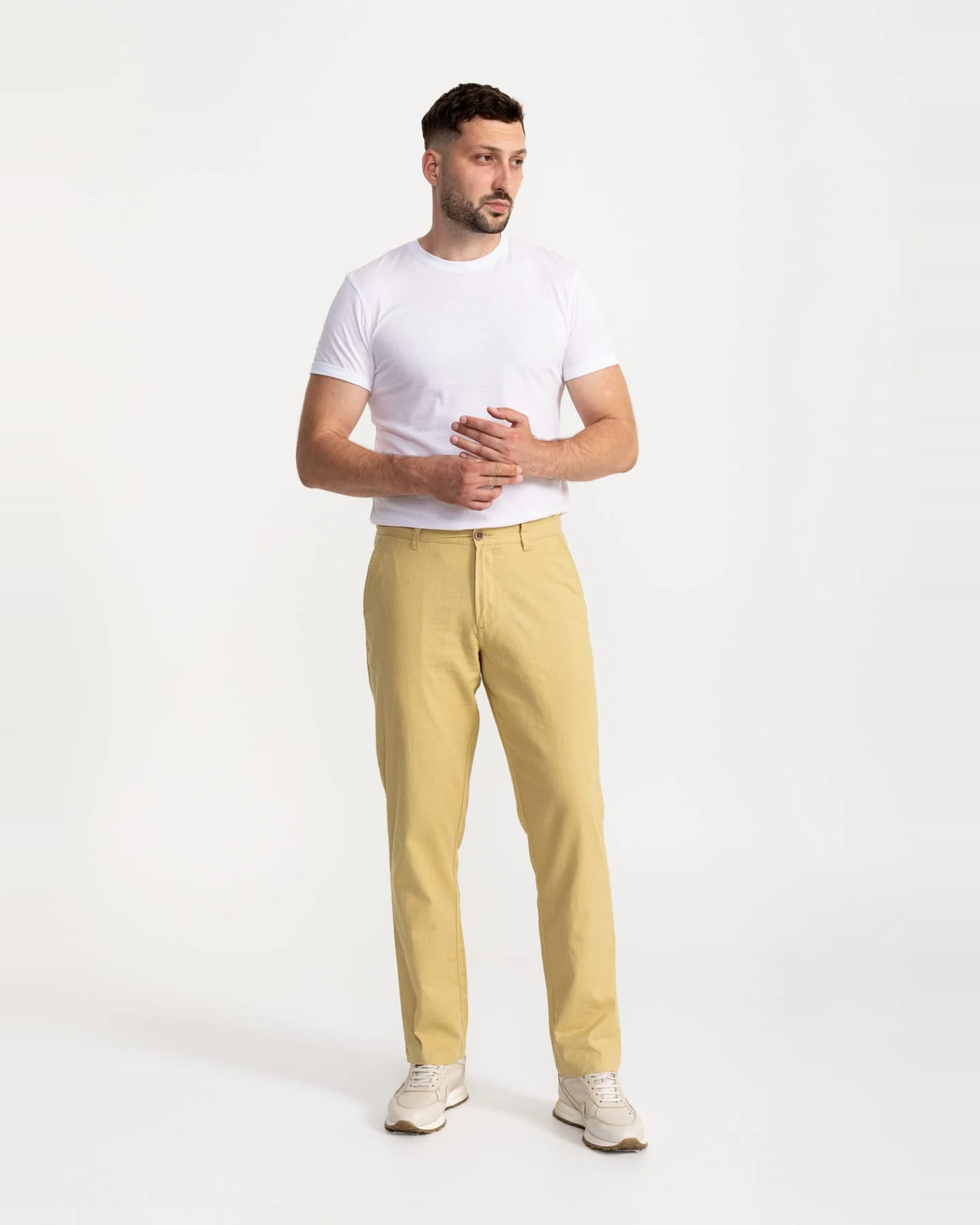 De IONESCU Herren vegan Hose Carpatica Senf – Ansicht 2
