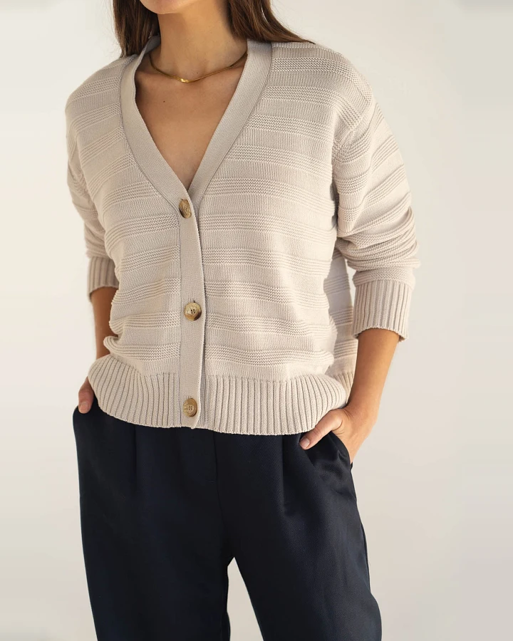 Näz Damen vegan Strickjacke Sophia Grau