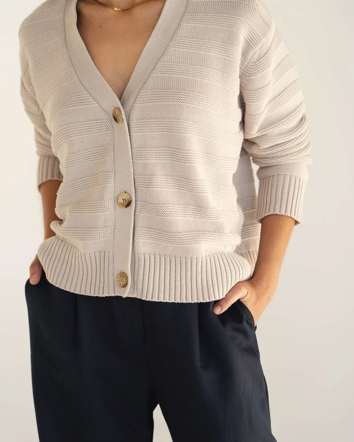 Näz Damen vegan Strickjacke Sophia Grau