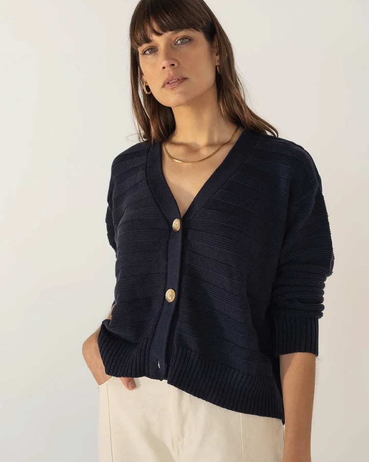 Näz Damen vegan Strickjacke Sophia Navy