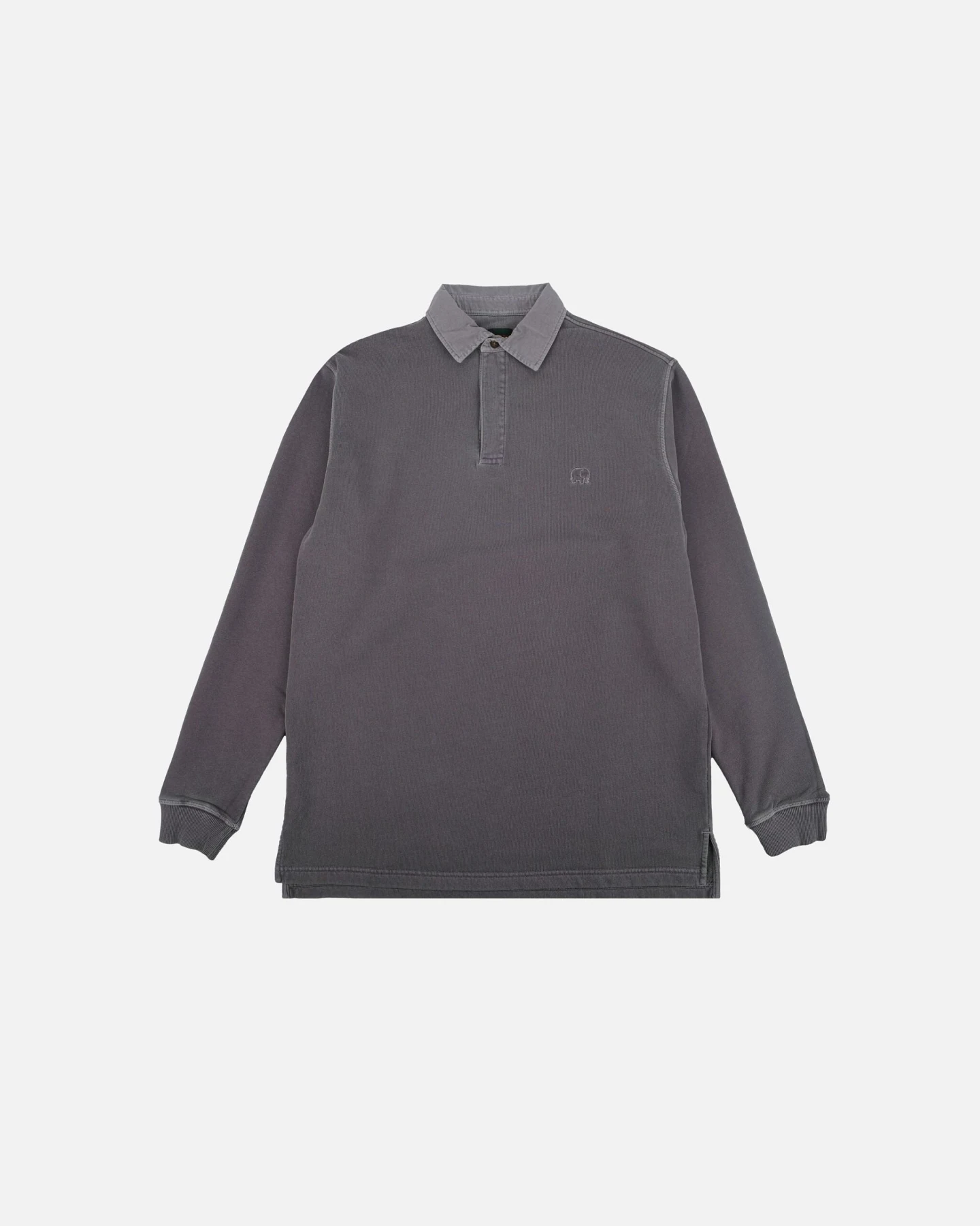 Trendsplant Herren vegan Pullover Polo Essential Pigment Zinn Grau – Ansicht 2
