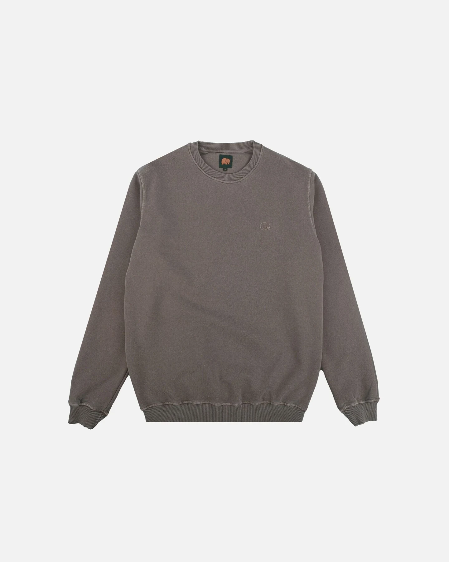 Trendsplant Herren vegan Pullover Heavyweight Essential Pigment Stone Gray – Ansicht 2