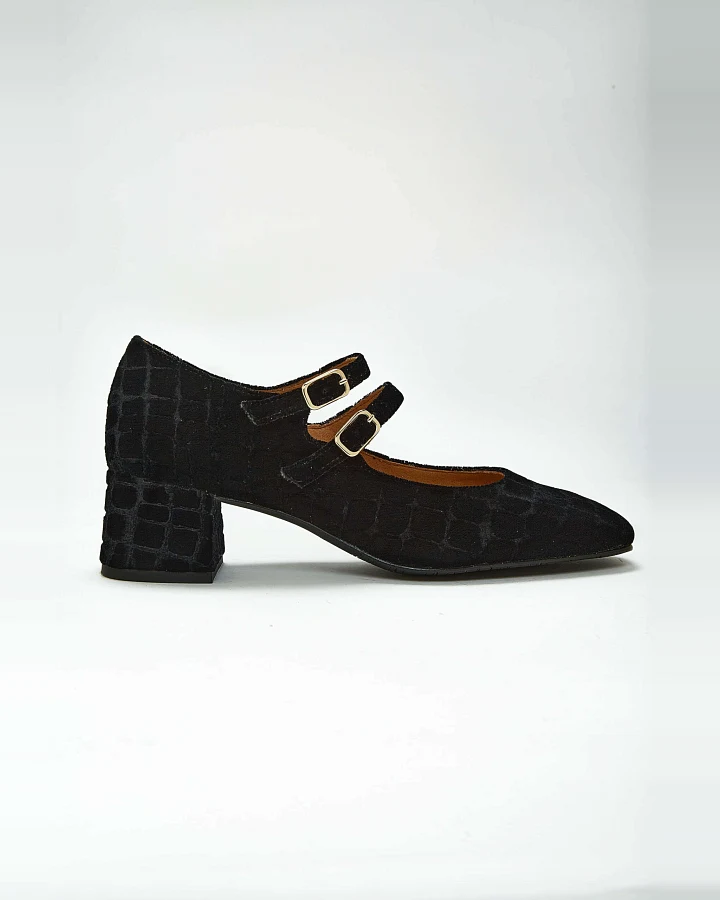Momoc Damen vegan Pumps Pigalle Schwarz