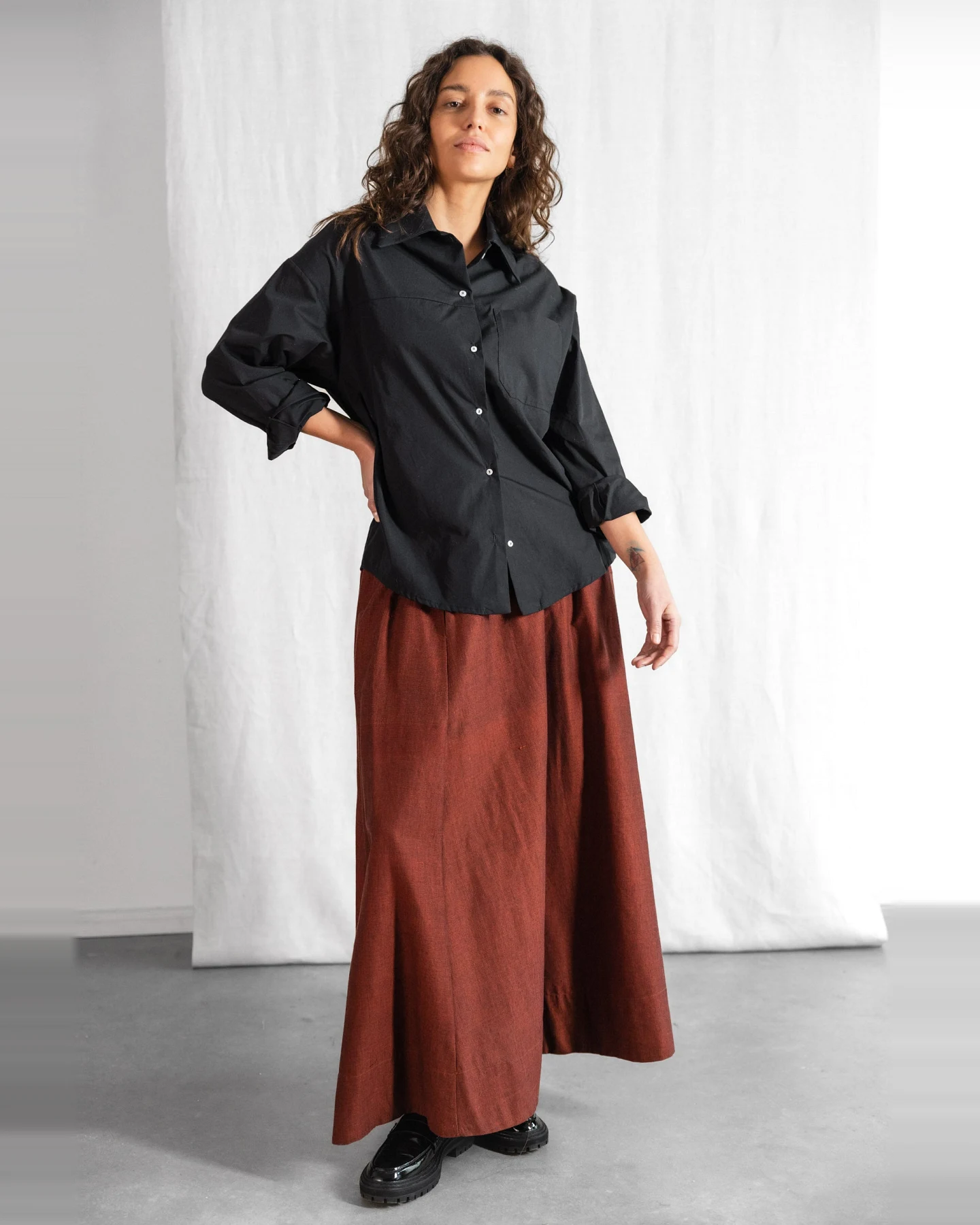 Jyoti - Fair Works Damen vegan Rock Jharna Rum Raisin Brown – Ansicht 2