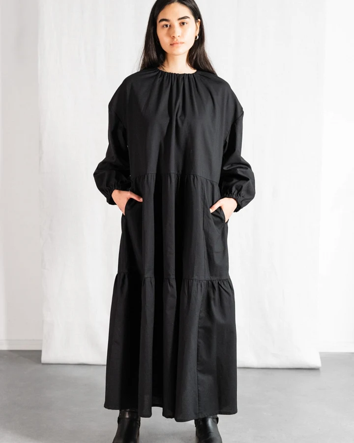 Jyoti Fair Works Damen vegan Kleid Savera Schwarz