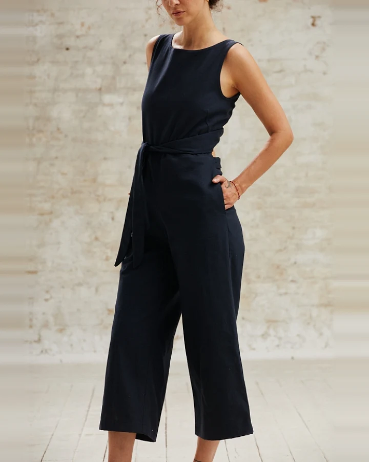 Jyoti Fair Works Damen vegan Jumpsuit Anusha Schwarz