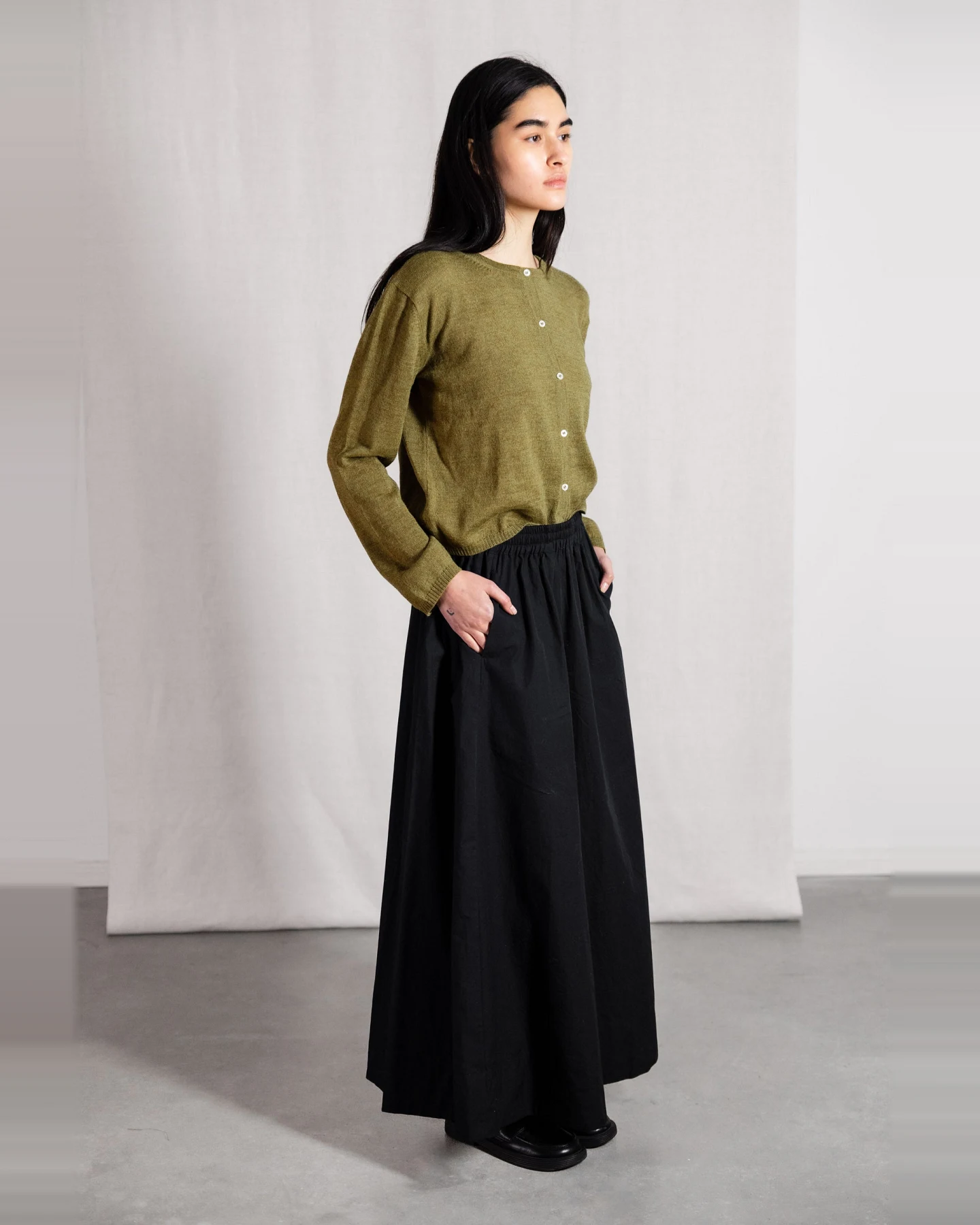 Jyoti - Fair Works Damen vegan Rock Jharna Schwarz – Ansicht 2