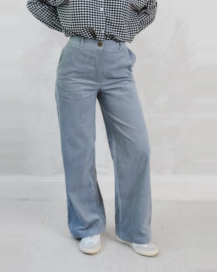 Jyoti Fair Works Damen vegan Hose Suhrutam Mist Grey/Blue