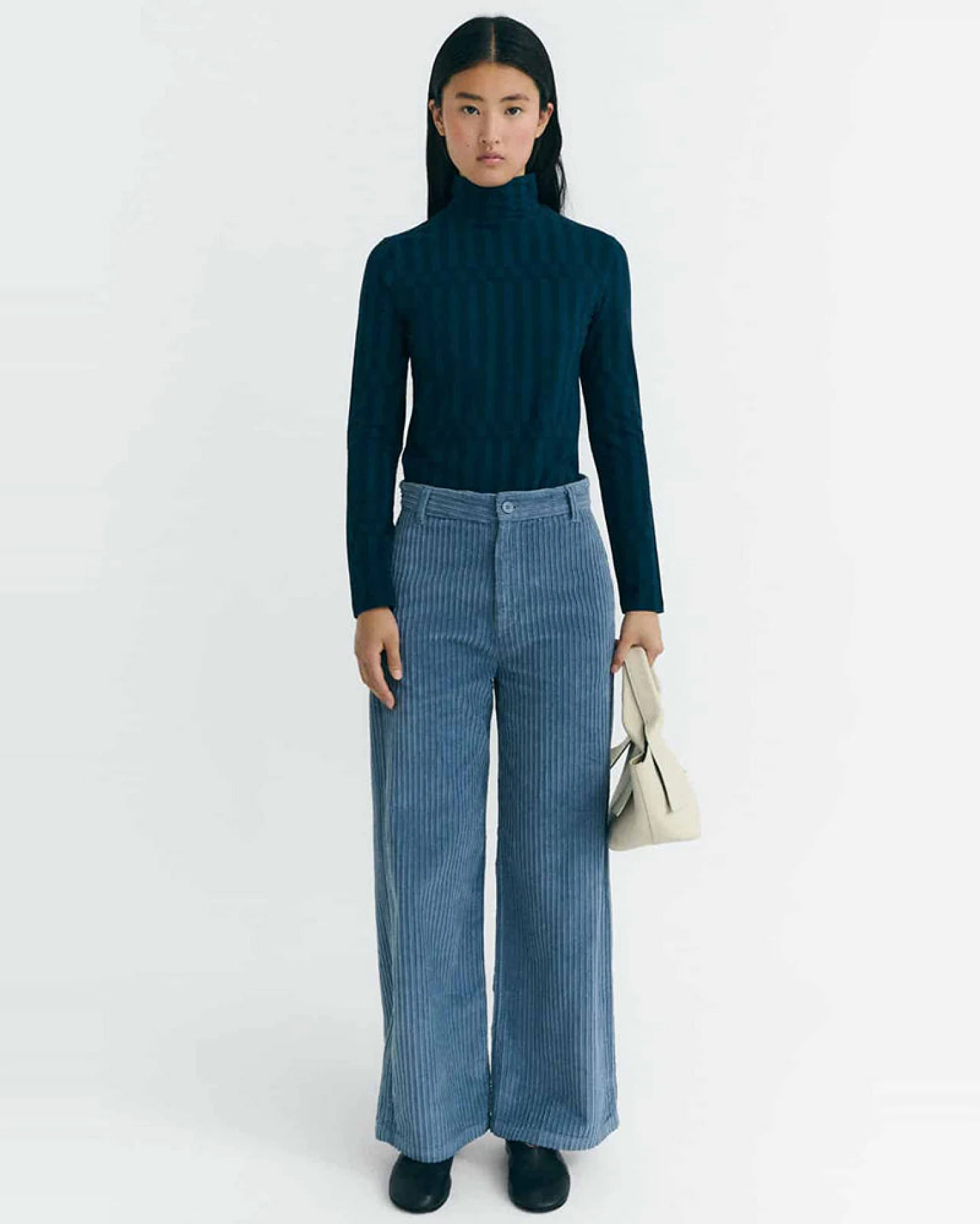 Thinking MU Damen vegan Hose Karina Fuzz Blue – Ansicht 2