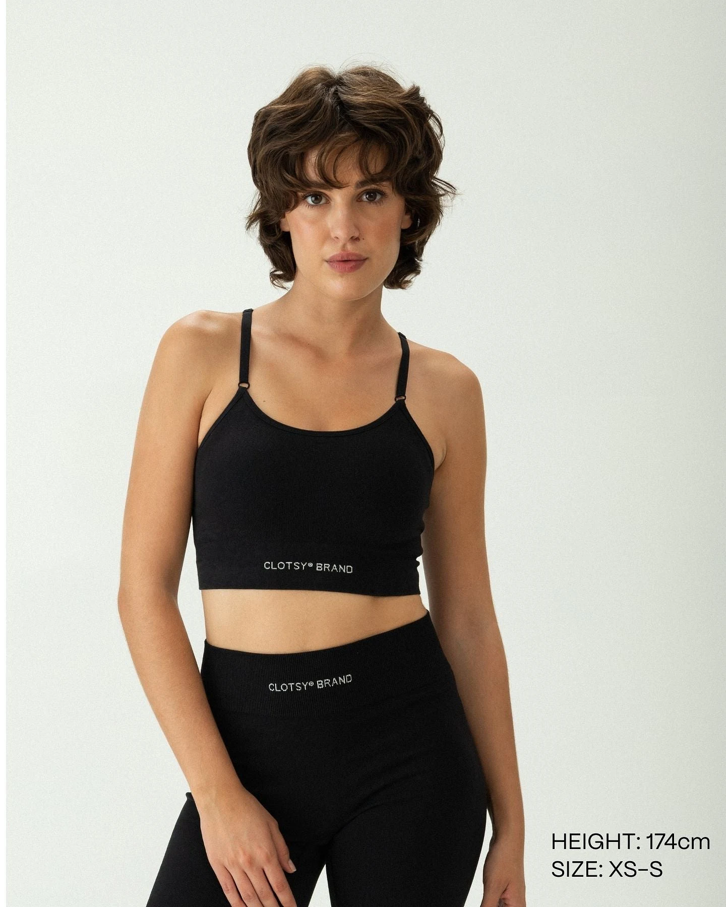 Clotsy Damen vegan Sporttop Cross Schwarz – Ansicht 2