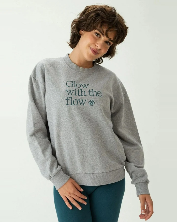 Clotsy Damen vegan Sweatshirt Glow Grau