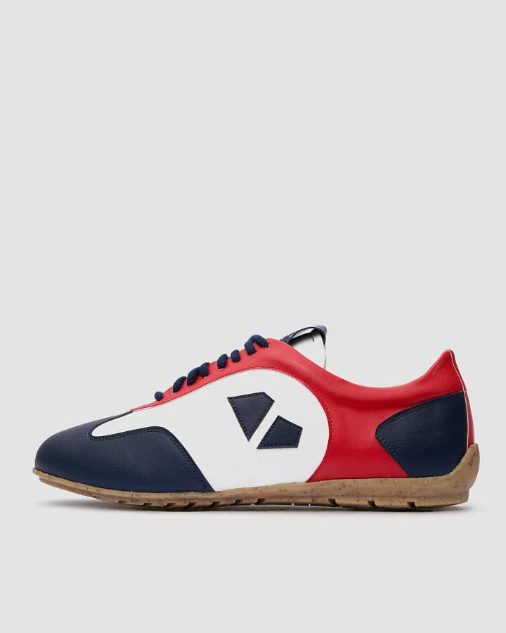 BOHEMA Damen vegan Sneaker Damen Racer Blau/Rot/Weiß