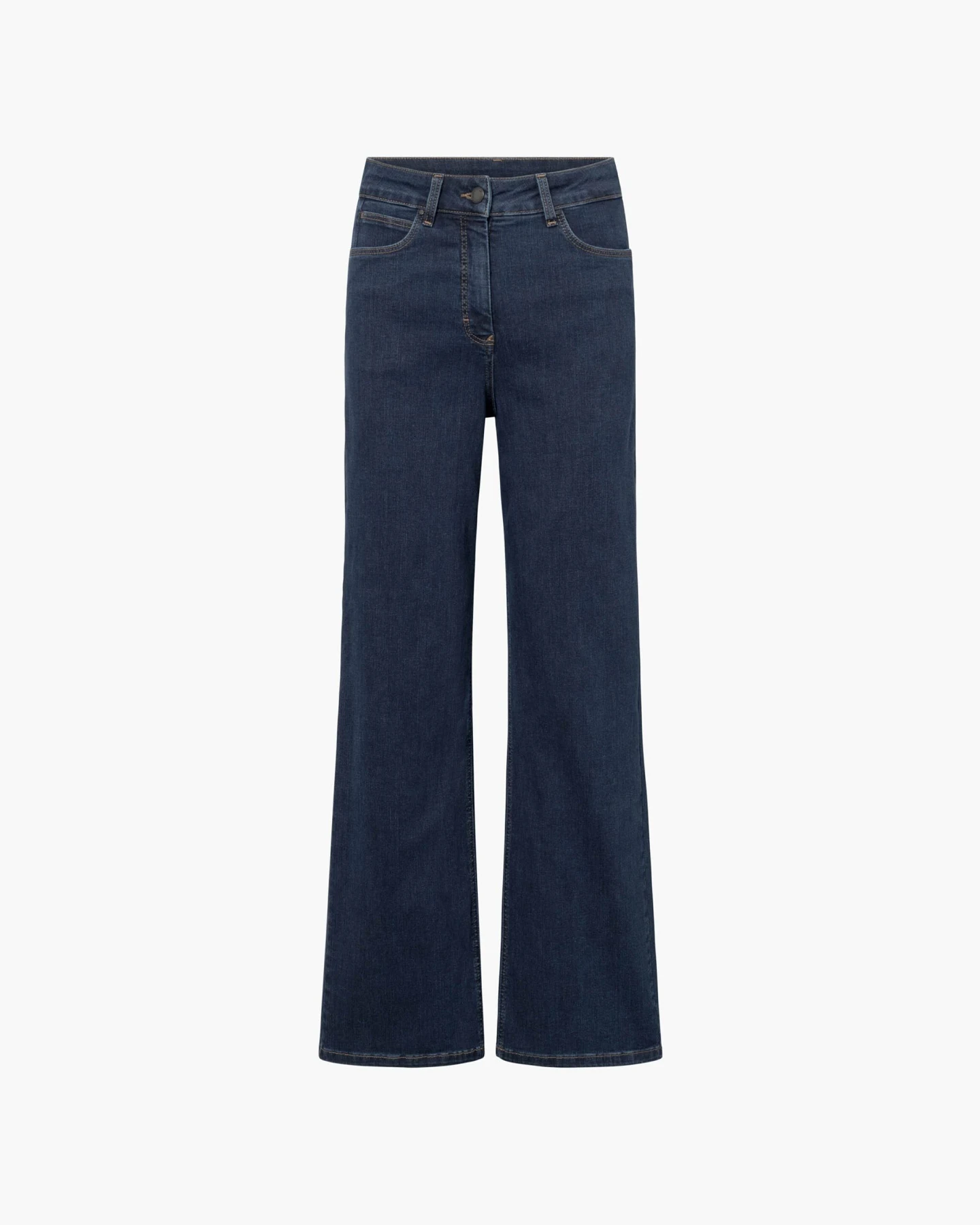 LAURIE Damen vegan Jeans Carol Locker Mittellang Dunkelblau Denim – Ansicht 2