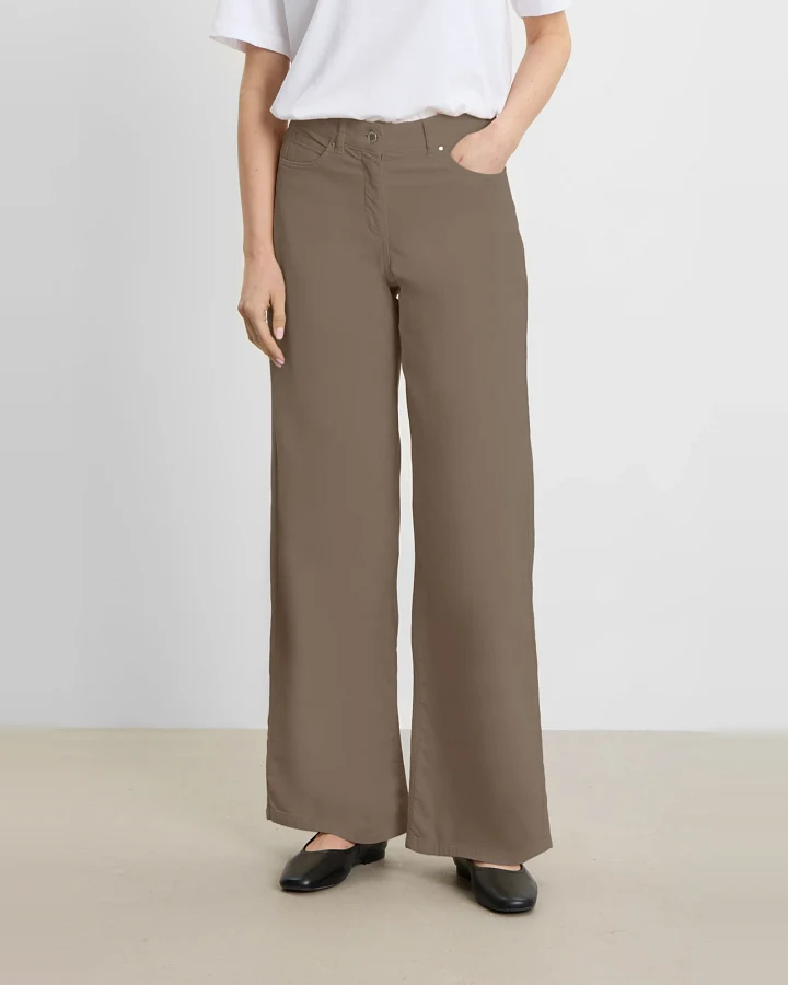 LAURIE Damen vegan Hose Corduroy Carol Loose Sika Hellbraun