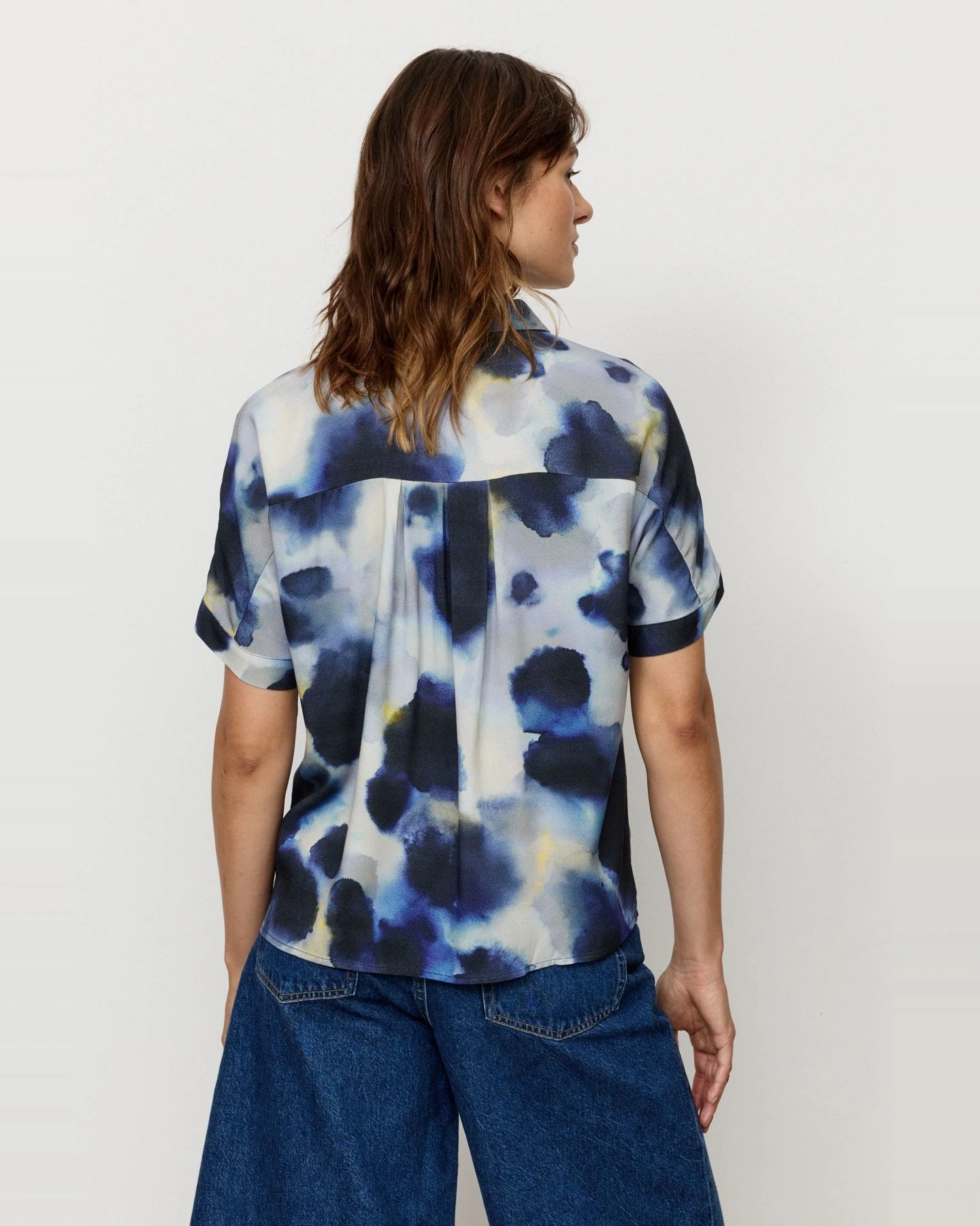 Bluse Lotus Waterdrop Blau – Ansicht 2