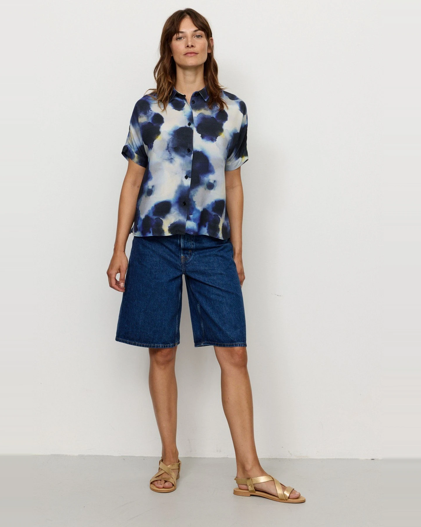 Bluse Lotus Waterdrop Blau – Ansicht 4