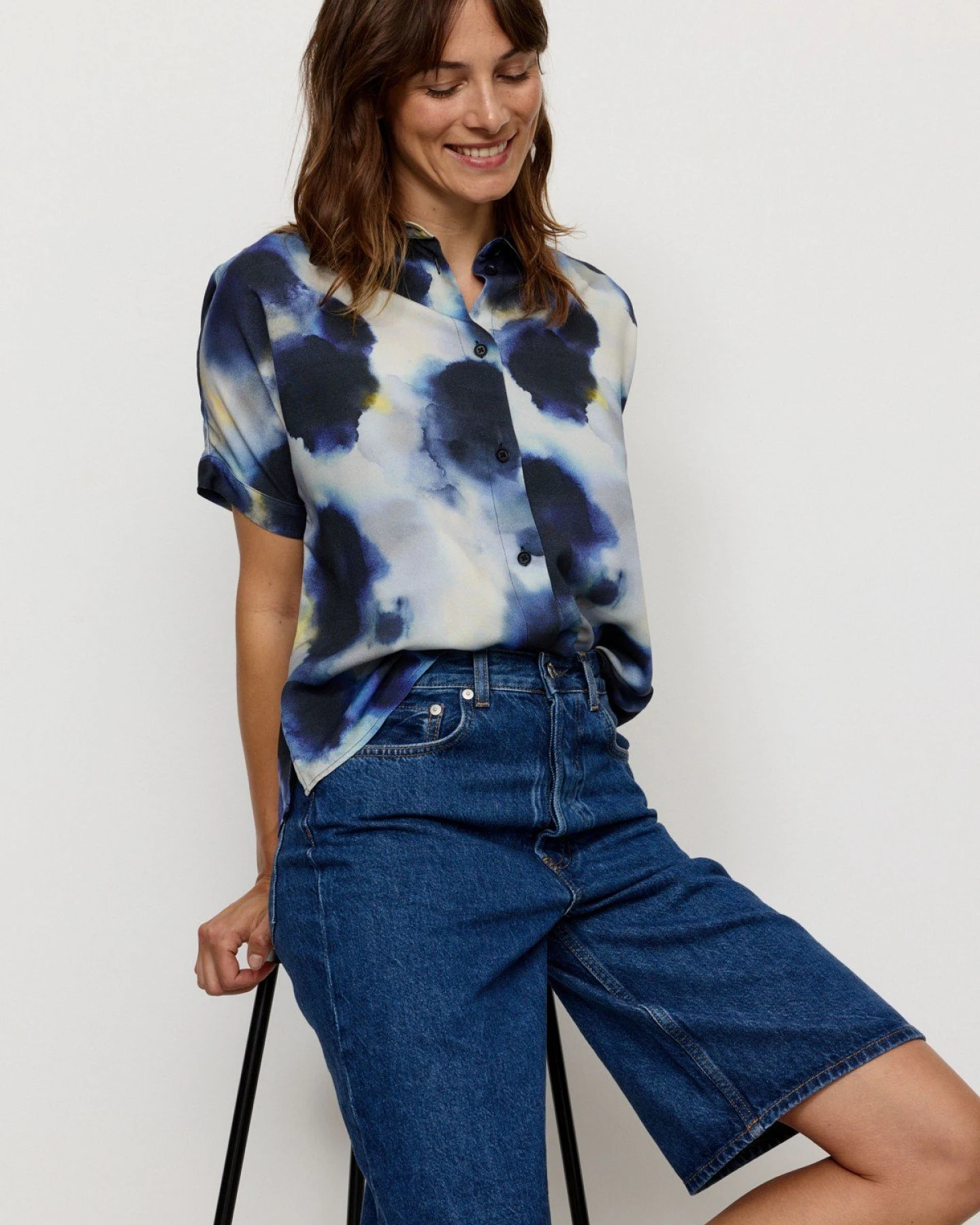 Bluse Lotus Waterdrop Blau – Ansicht 5