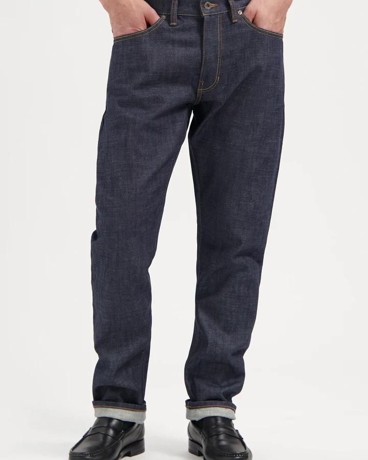 Kuyichi Herren vegan Jeans Regular Scott Dry Selvedge Blau