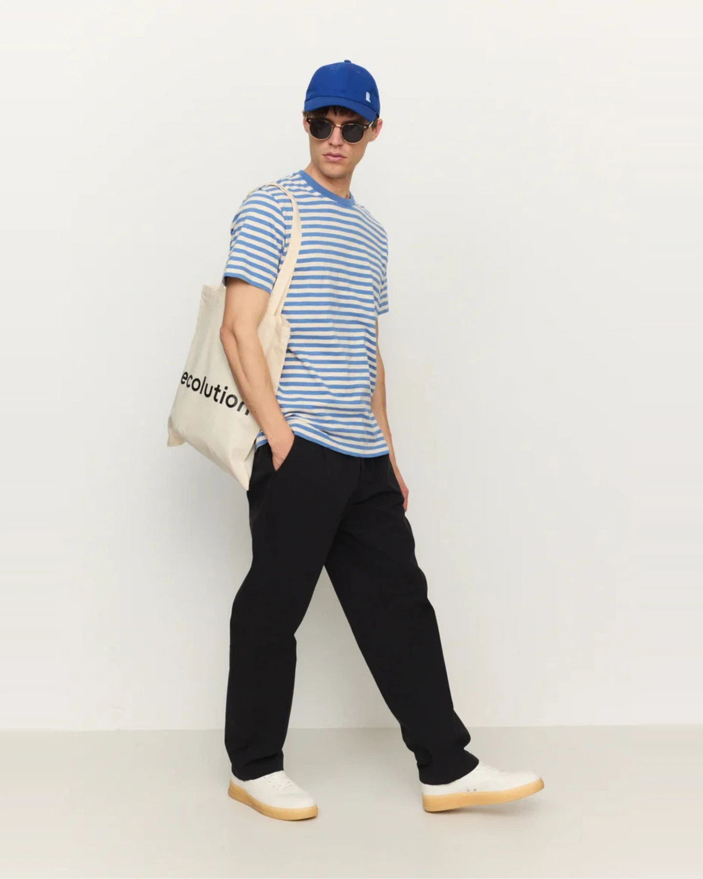 T-Shirt Delonix Stripes Blau – Ansicht 5