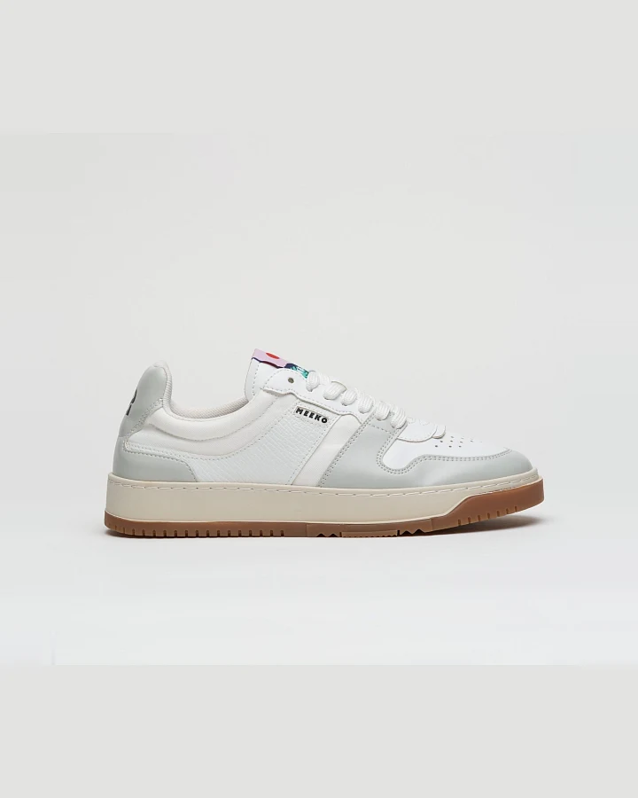 MEEKO Herren vegan Sneaker Kiboko Weiß