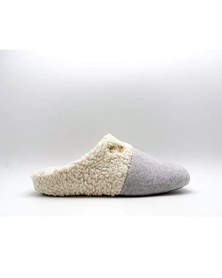 thies Damen vegan Hausschuhe Teddy Mix Gray