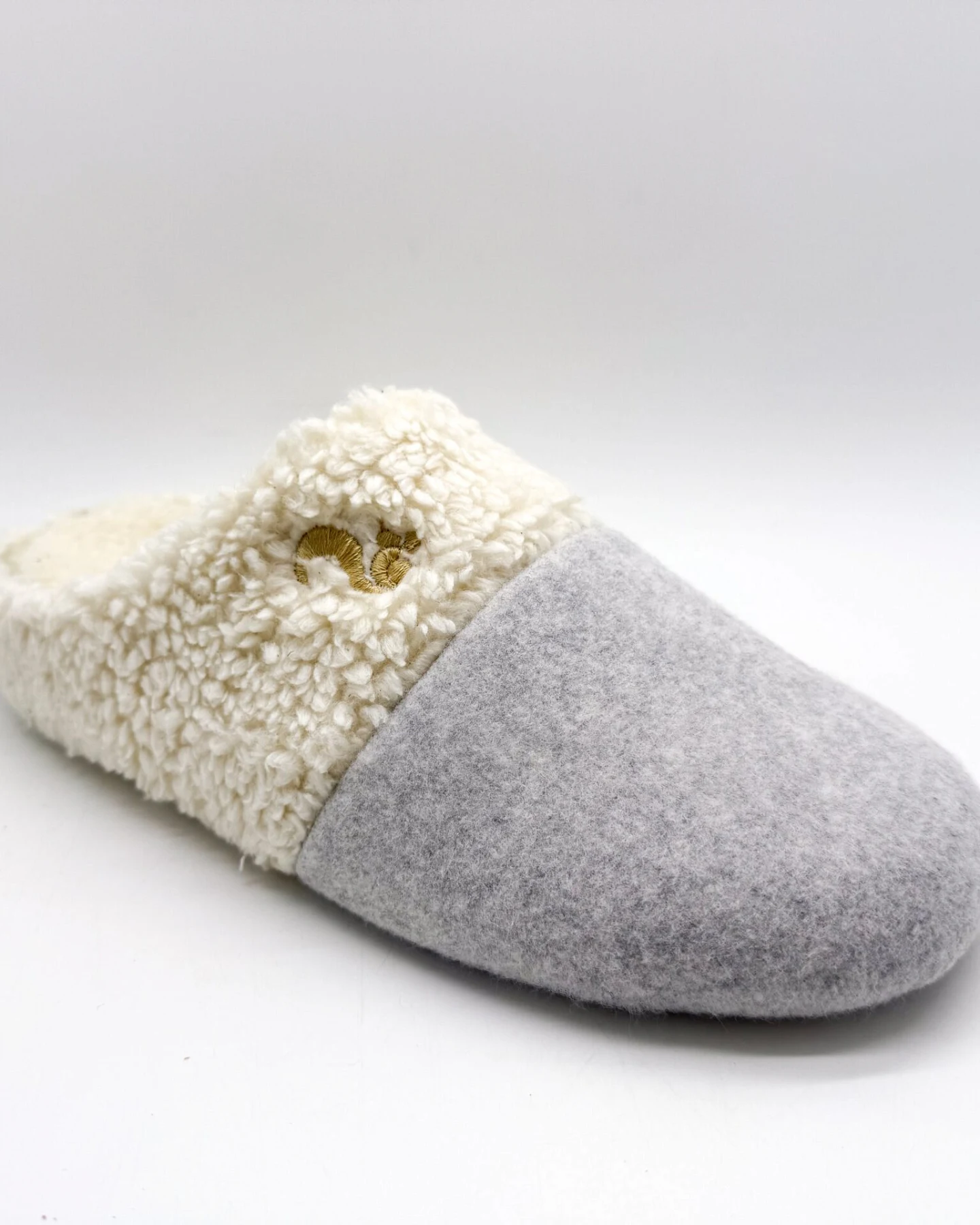 thies Damen vegan Hausschuhe Teddy Mix Gray – Ansicht 2