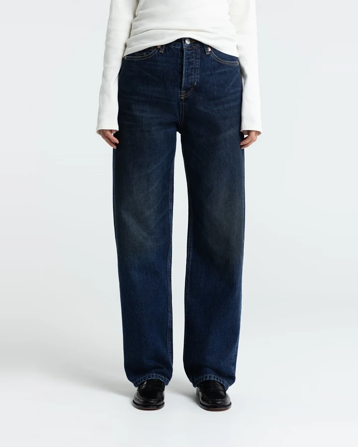 Kings of Indigo Herren vegan Jeans Noah Vintage Dirt Dunkelblau