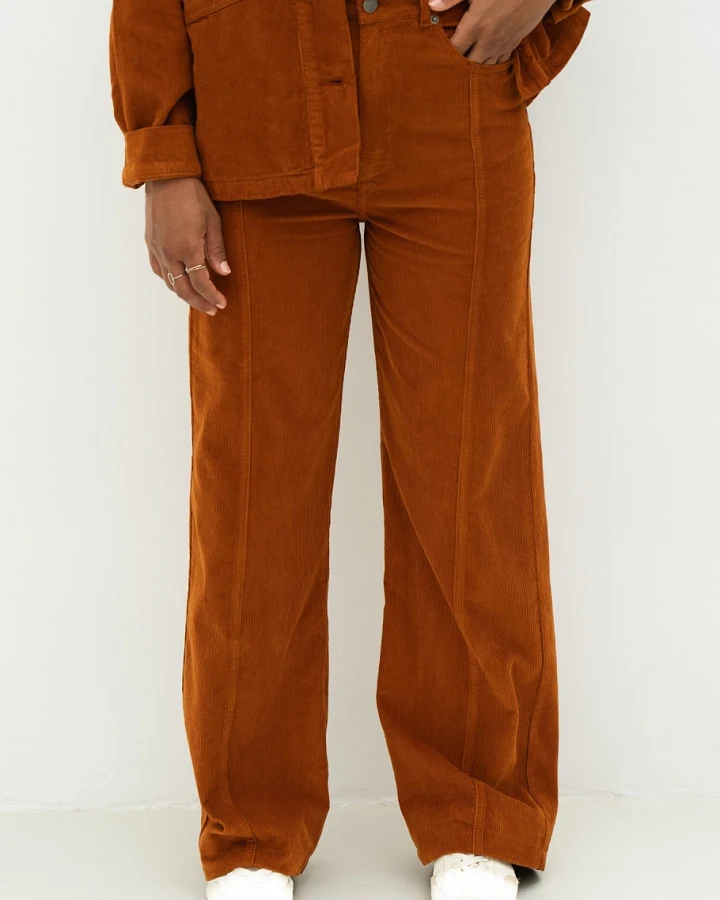 Näz Damen vegan Hose Corduroy Elsa Orange