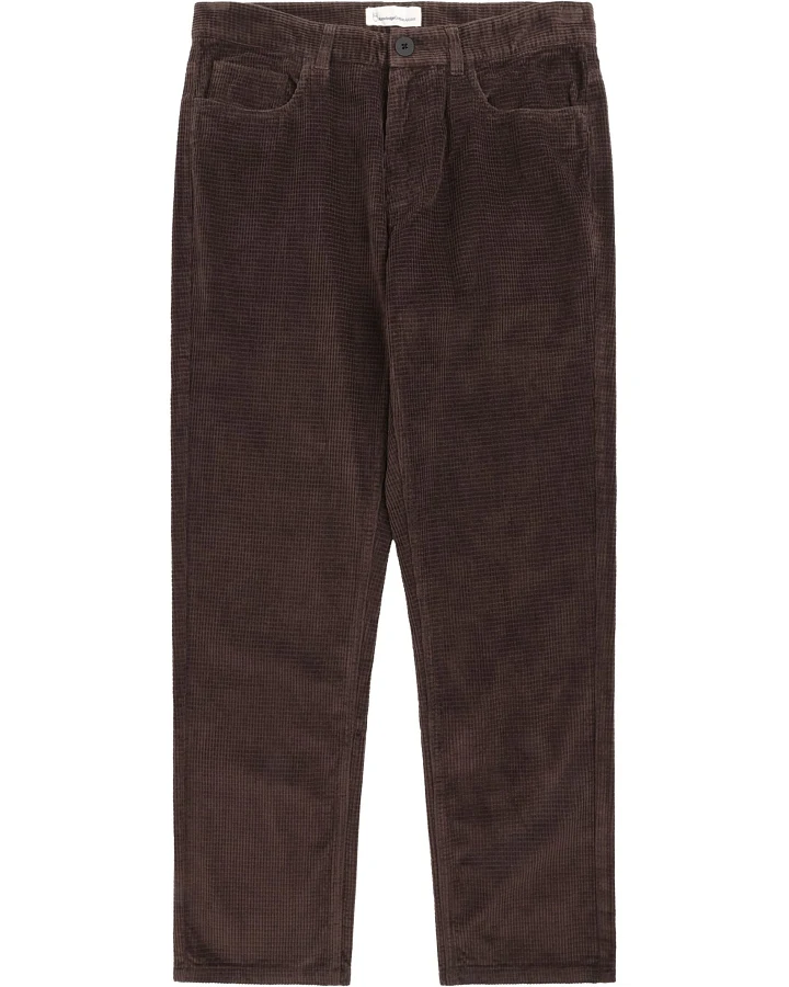 KnowledgeCotton Apparel Herren vegan Hose Corduroy Chuck 5 Pocket Chocolate Torte