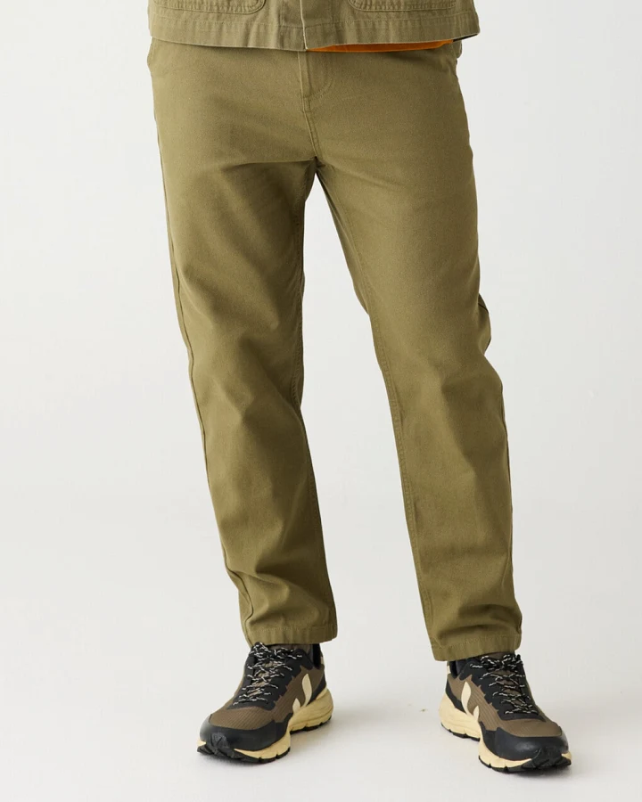 KnowledgeCotton Apparel Herren vegan Hose Canvas Tim Gebrannte Olive